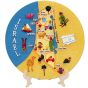 3D Souvenir Decorative Plate - Israel Cities Map and Attractions