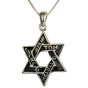 'Shema Yisrael' on an Oxidized Sterling Silver 'Star of David' Pendant