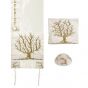 Yair Emanuel 'Tree of Life' Embroidered Blended Silk Prayer Shawl / Tallit 