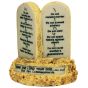'The Ten Commandments' in English and Hebrew - Side View