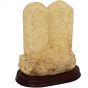 'The Ten Commandments' in English and Hebrew Ornament on Rock Scripture Display base - 7 inch - rear view