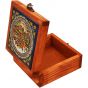 Wood Jewelry Box with Jerusalem Ceramic Tile - Made in the Holy Land - Open