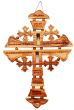 'The Lord's Prayer' Engraved Olive Wood Cross Wall Hanging with Oil, Water and Incense