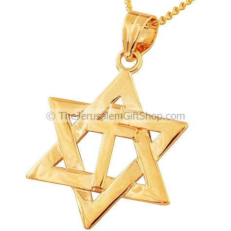 Gold Fill Star of David with Cross