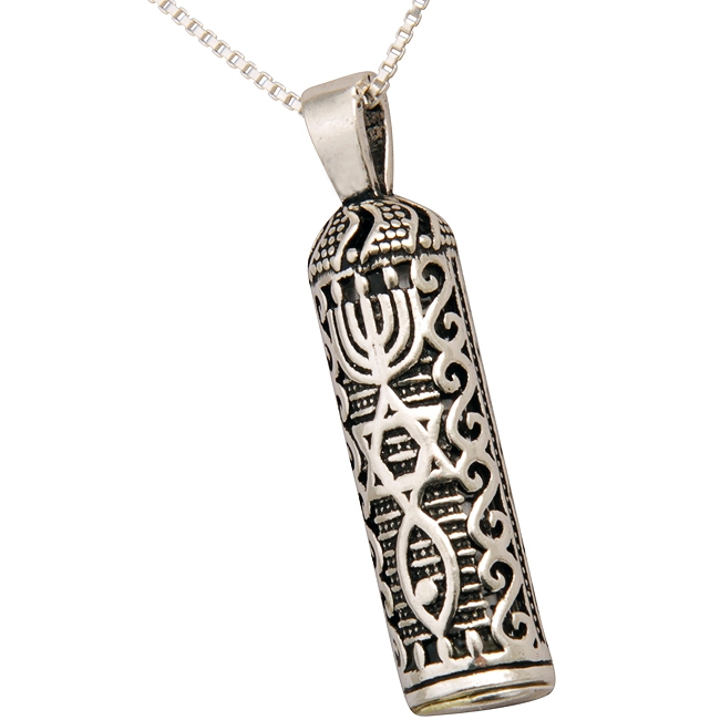 'Grafted In' - Mezuzah 'Shema Yisrael' 925 Sterling Silver Pendant